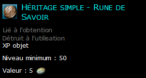 Héritage simple - Rune de Savoir