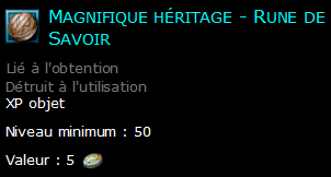 Magnifique héritage - Rune de Savoir