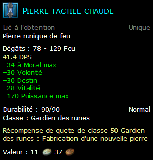 Pierre tactile chaude