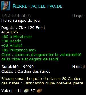 Pierre tactile froide