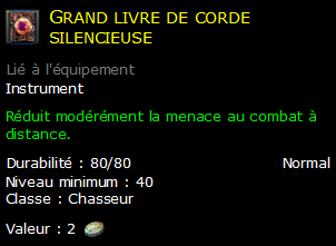 Grand livre de corde silencieuse