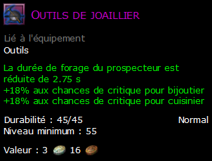 Outils de joaillier