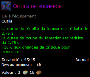 Outils de bûcheron