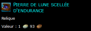 Pierre de lune scellée d'endurance