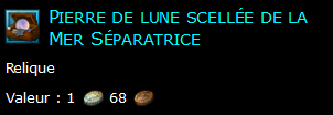 Pierre de lune scellée de la Mer Séparatrice