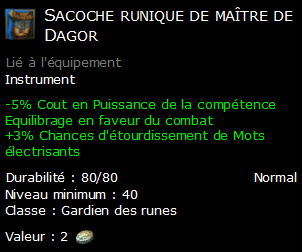 Sacoche runique de maître de Dagor