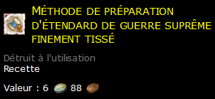 Méthode de préparation d'étendard de guerre suprême finement tissé