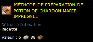 Méthode de préparation de potion de chardon marie imprégnée