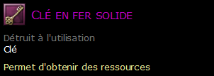 Clé en fer solide