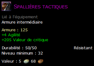 Spallières tactiques