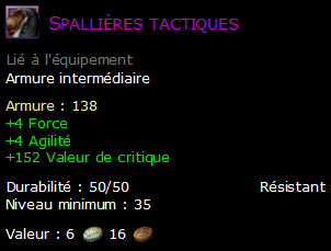 Spallières tactiques