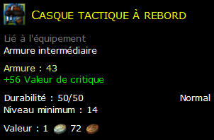 Casque tactique à rebord