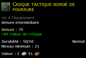 Casque tactique bordé de fourrure