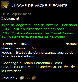 Cloche de vache élégante