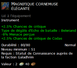 Magnifique cornemuse élégante