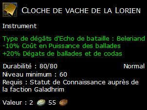 Cloche de vache de la Lorien