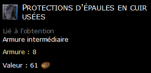 Protections d'épaules en cuir usées