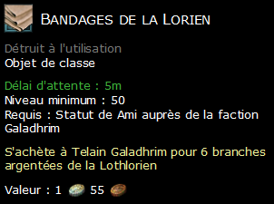 Bandages de la Lorien