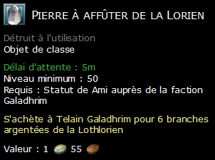 Pierre à affûter de la Lorien