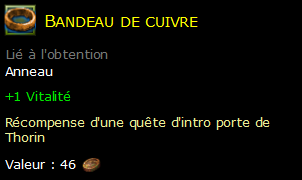 Bandeau de cuivre