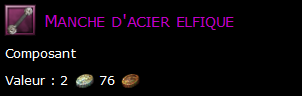 Manche d'acier elfique