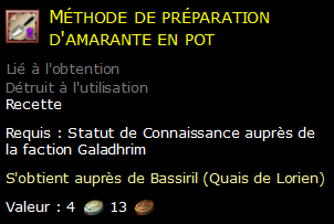 Méthode de préparation d'amarante en pot