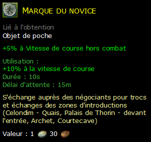 Marque du novice