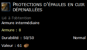 Protections d'épaules en cuir dépenaillées