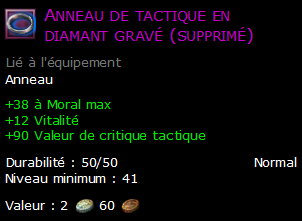 Anneau de tactique en diamant gravé (supprimé)