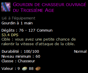 Gourdin de chasseur ouvragé du Troisième Age