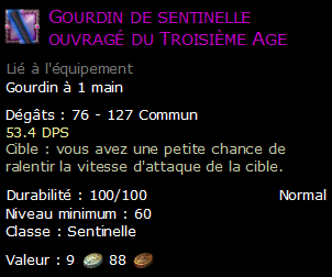 Gourdin de sentinelle ouvragé du Troisième Age