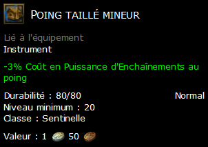 Poing taillé mineur