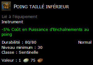 Poing taillé inférieur