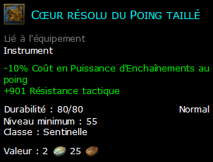 Cœur résolu du Poing taillé