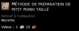 Méthode de préparation de petit poing taillé