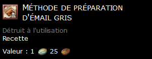 Méthode de préparation d'émail gris