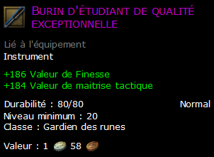 Burin d'étudiant de qualité exceptionnelle