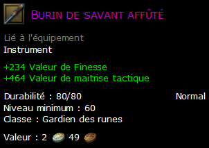 Burin de savant affûté