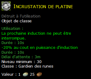 Incrustation de platine