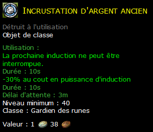 Incrustation d'argent ancien