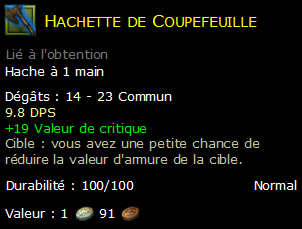 Hachette de Coupefeuille