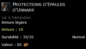 Protections d'épaules d'Unnarr