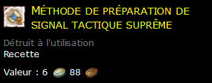 Méthode de préparation de signal tactique suprême