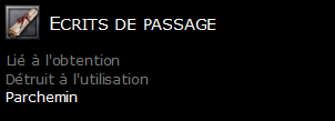 Ecrits de passage