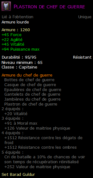 Plastron de chef de guerre