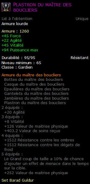 Plastron du maître des boucliers