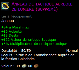 Anneau de tactique auréolé de lumière (supprimé)