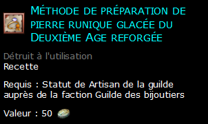 Méthode de préparation de pierre runique glacée du Deuxième Age reforgée