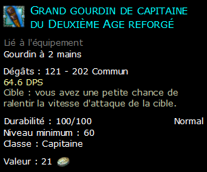 Grand gourdin de capitaine du Deuxième Age reforgé