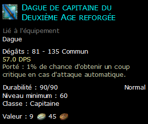 Dague de capitaine du Deuxième Age reforgée